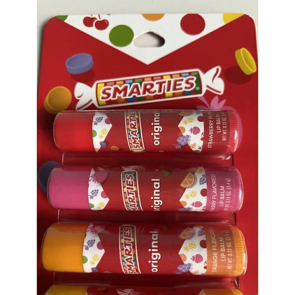 8 Pack TASTE BEAUTY  SMARTIES FLAVORED Lip‎ Balms Assorted Fruit Flavors NEW